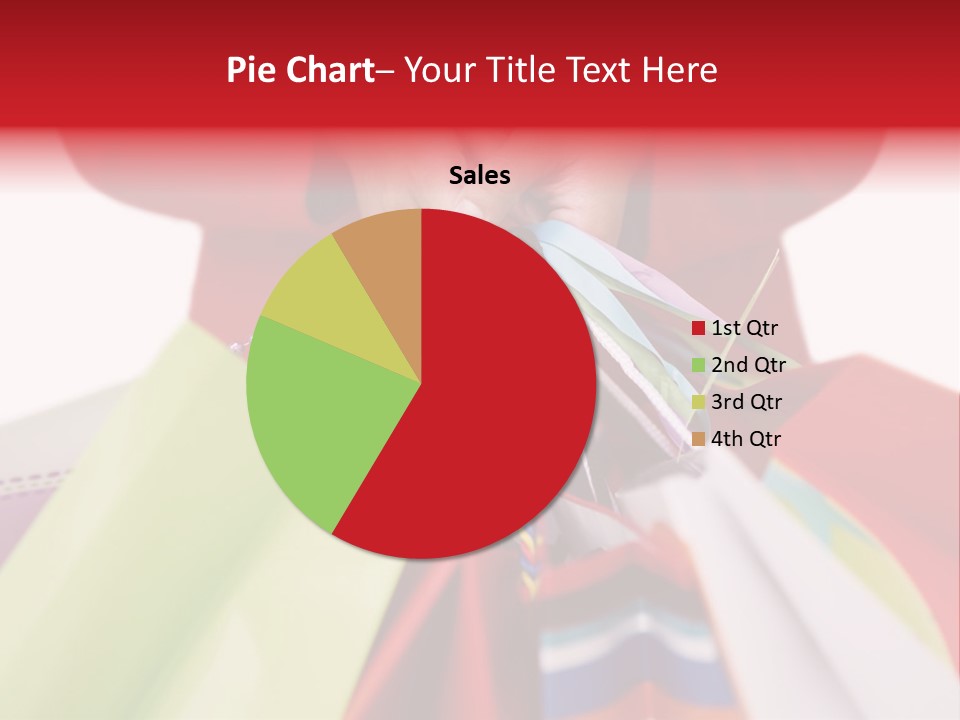 A Woman Holding Several Colorful Shopping Bags PowerPoint Template