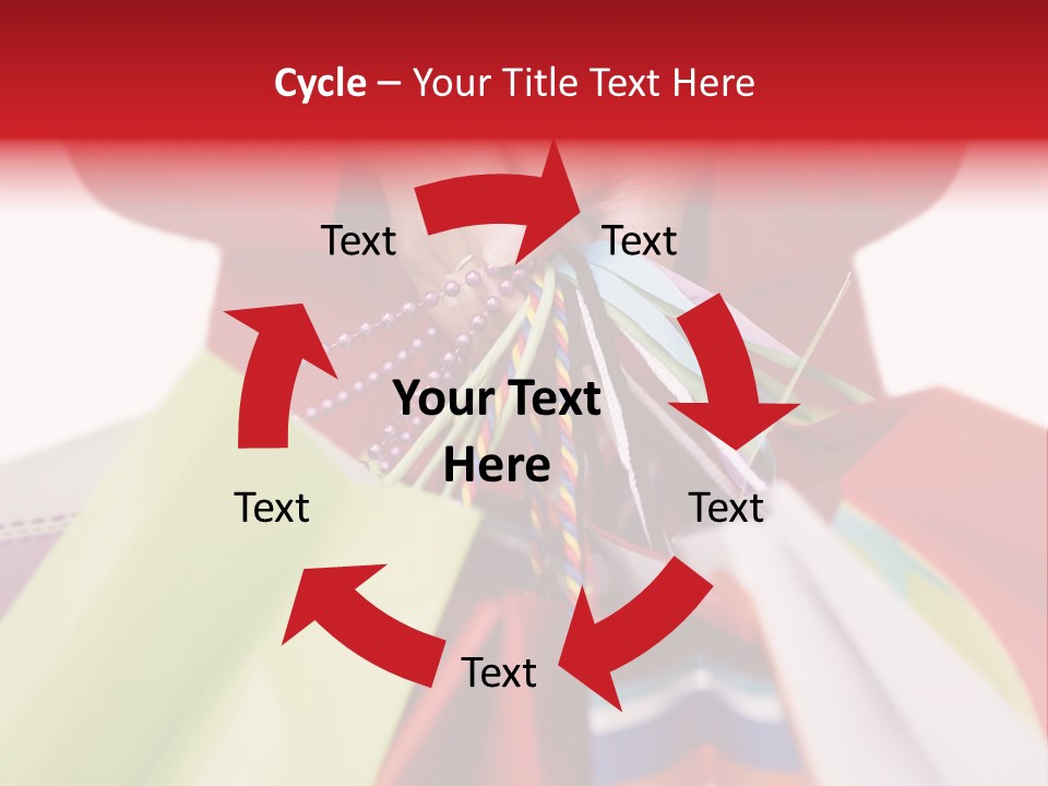 A Woman Holding Several Colorful Shopping Bags PowerPoint Template