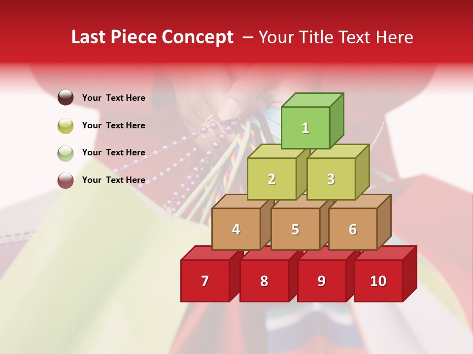 A Woman Holding Several Colorful Shopping Bags PowerPoint Template