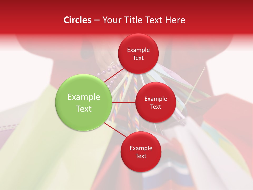 A Woman Holding Several Colorful Shopping Bags PowerPoint Template