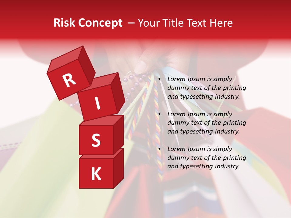 A Woman Holding Several Colorful Shopping Bags PowerPoint Template