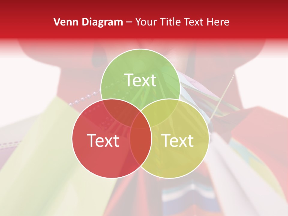 A Woman Holding Several Colorful Shopping Bags PowerPoint Template