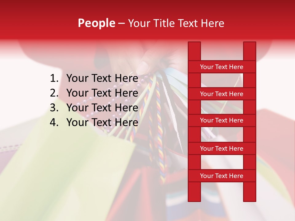 A Woman Holding Several Colorful Shopping Bags PowerPoint Template