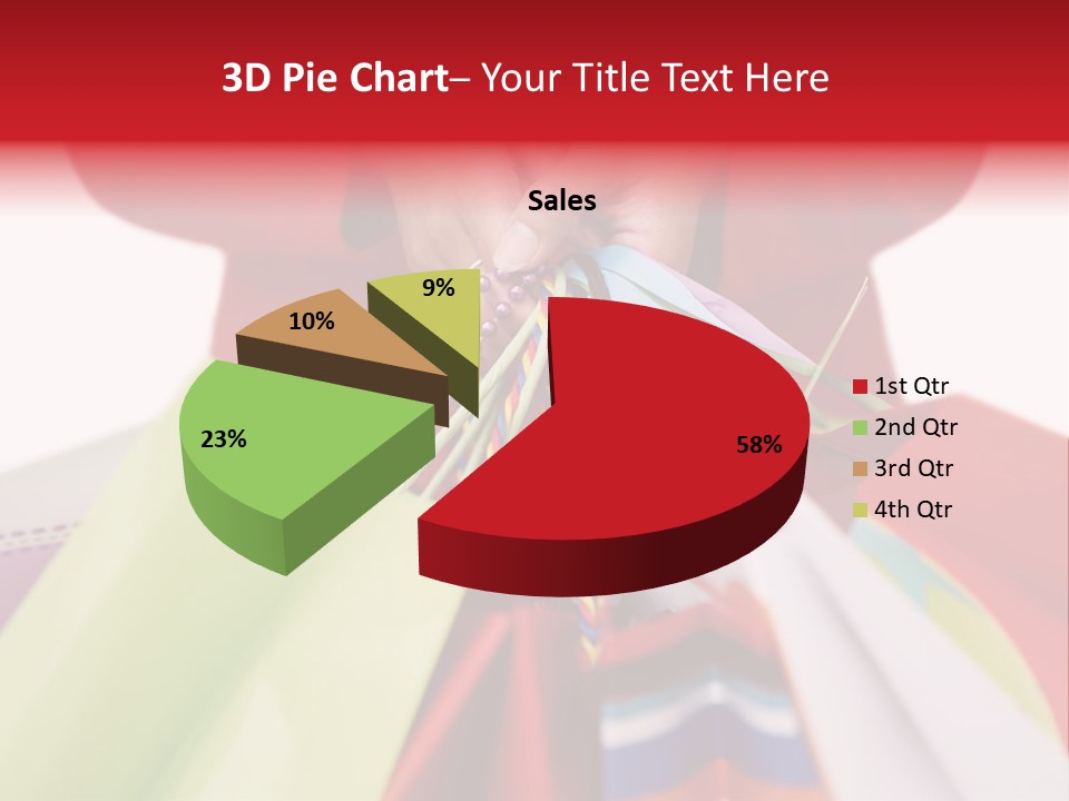 A Woman Holding Several Colorful Shopping Bags PowerPoint Template