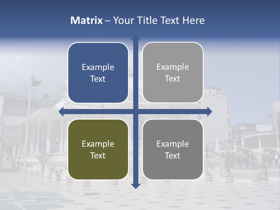 A Large White Building With A Fountain In Front Of It PowerPoint Template