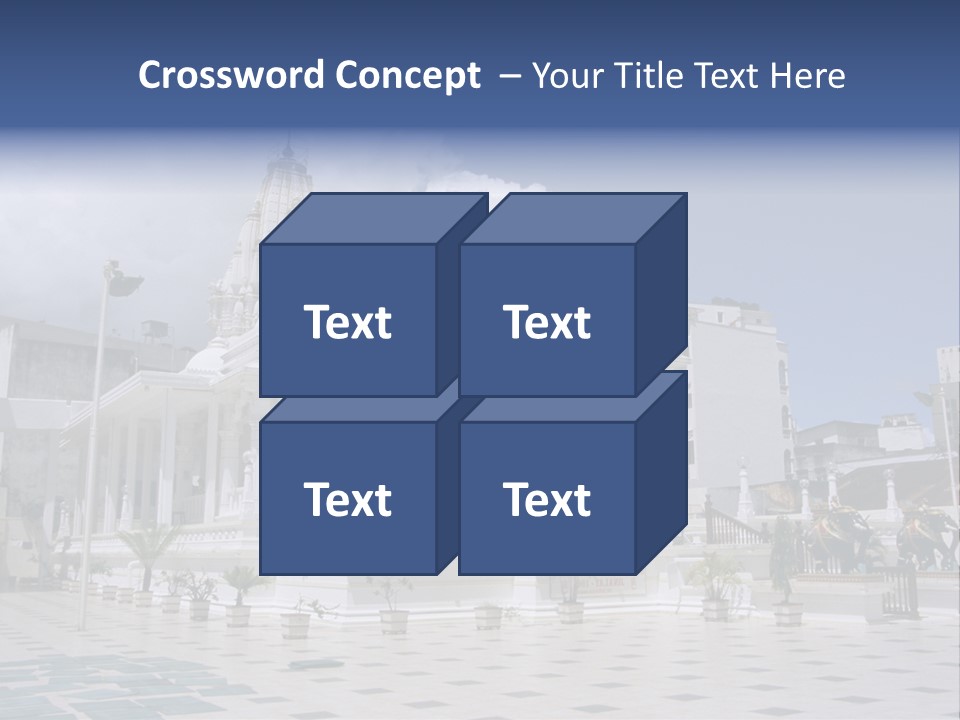 A Large White Building With A Fountain In Front Of It PowerPoint Template