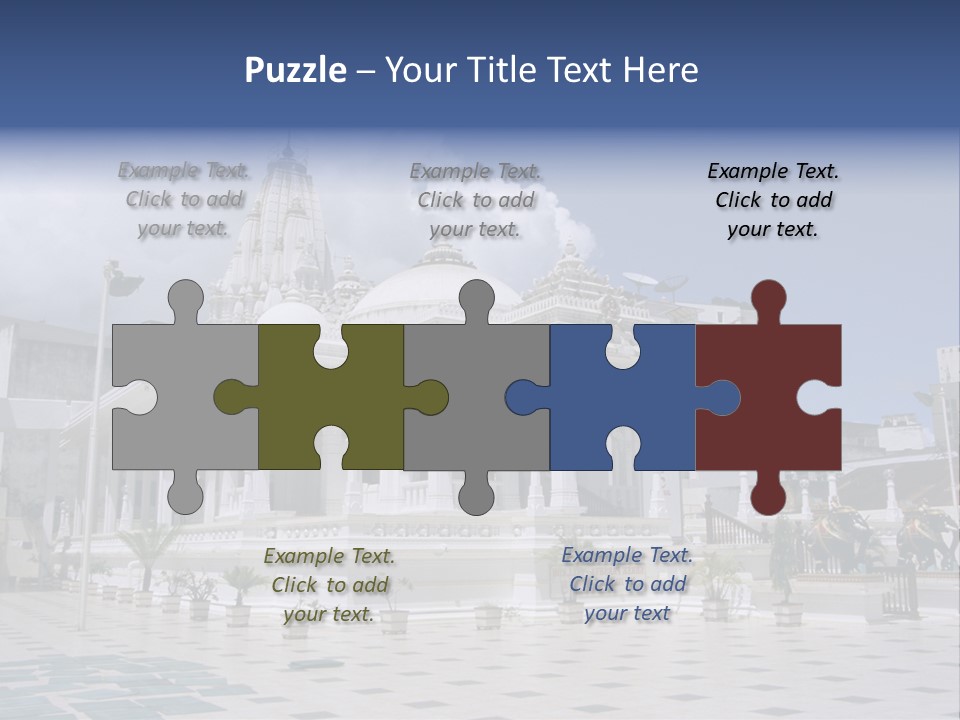 A Large White Building With A Fountain In Front Of It PowerPoint Template