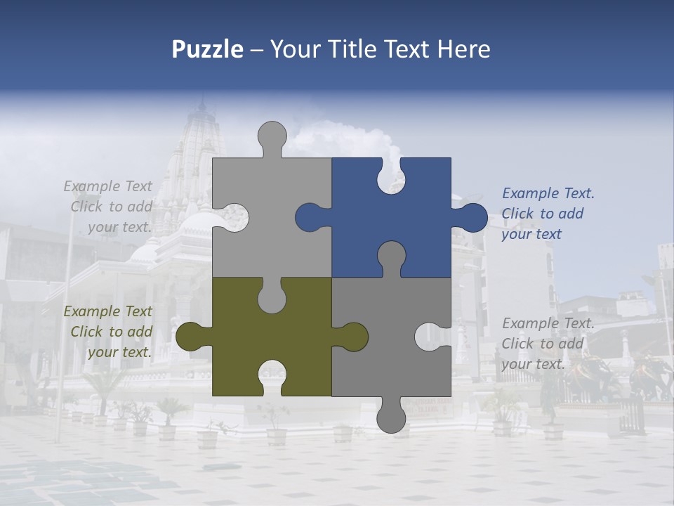 A Large White Building With A Fountain In Front Of It PowerPoint Template