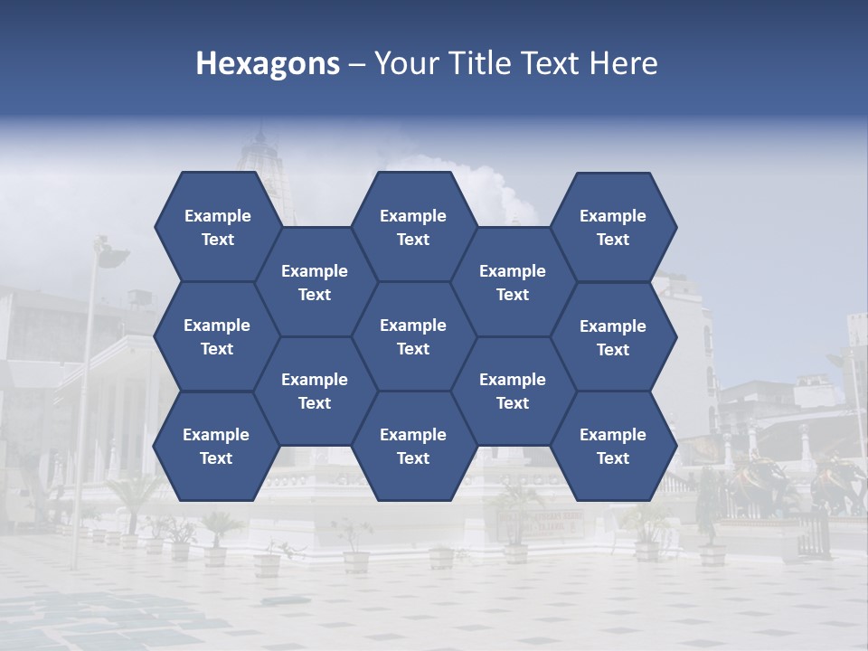 A Large White Building With A Fountain In Front Of It PowerPoint Template