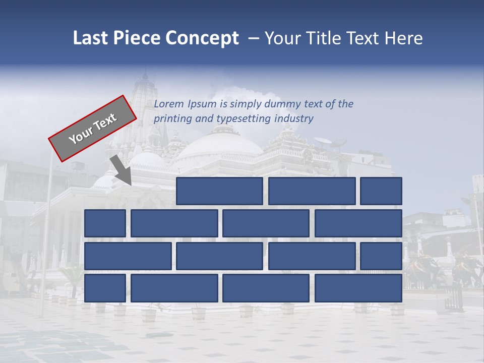 A Large White Building With A Fountain In Front Of It PowerPoint Template