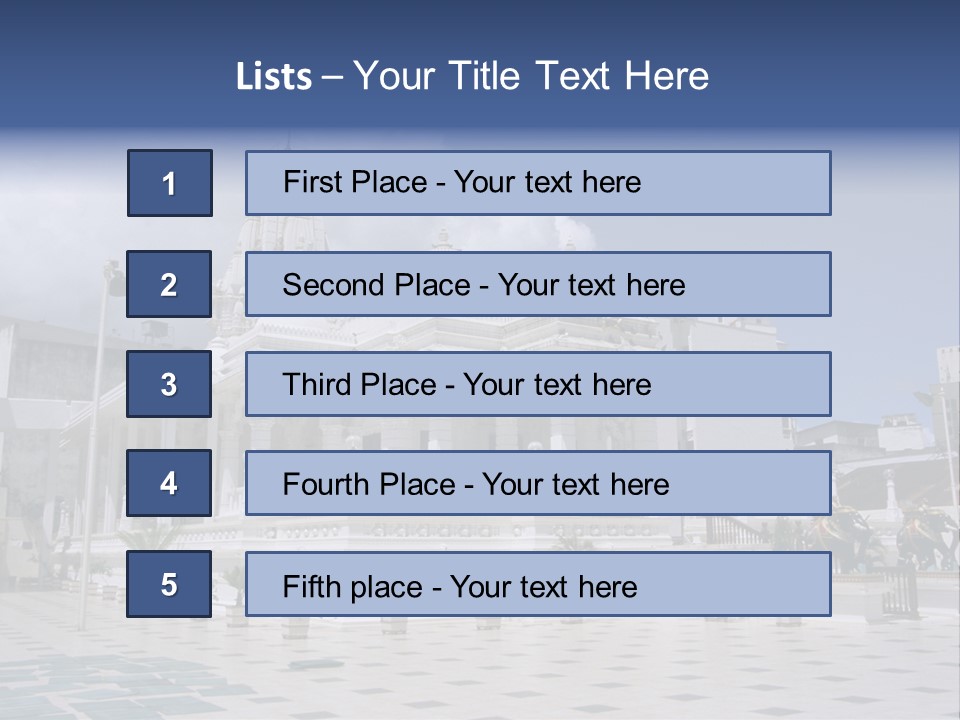 A Large White Building With A Fountain In Front Of It PowerPoint Template