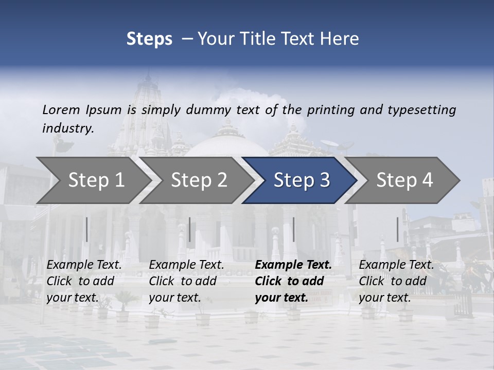 A Large White Building With A Fountain In Front Of It PowerPoint Template
