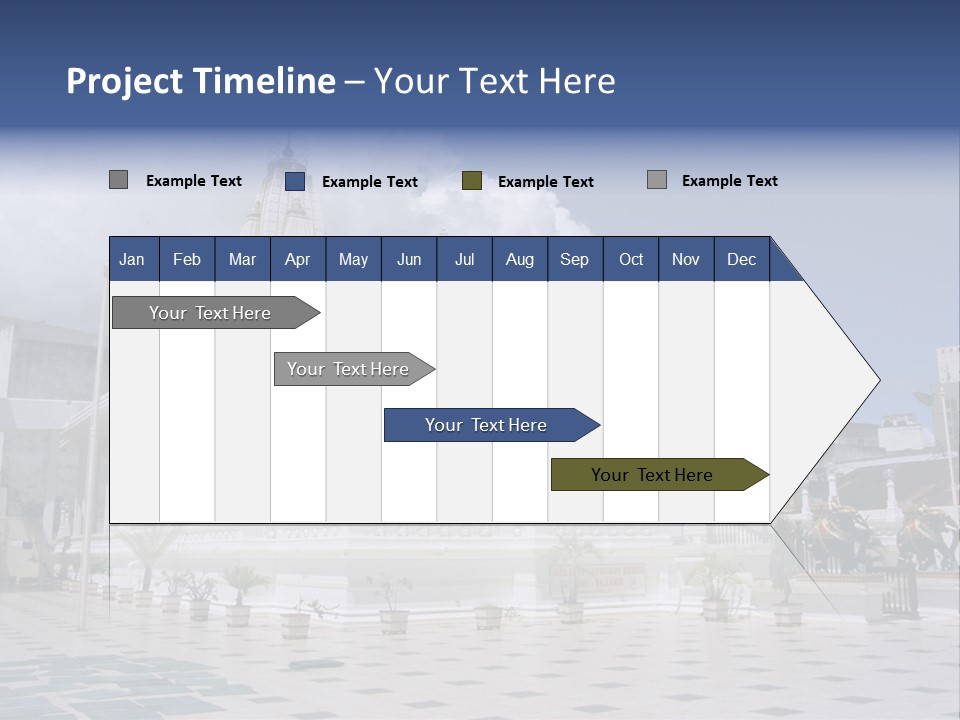 A Large White Building With A Fountain In Front Of It PowerPoint Template