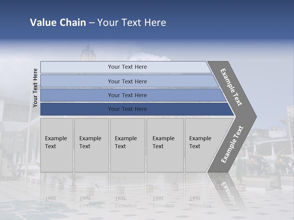 A Large White Building With A Fountain In Front Of It PowerPoint Template
