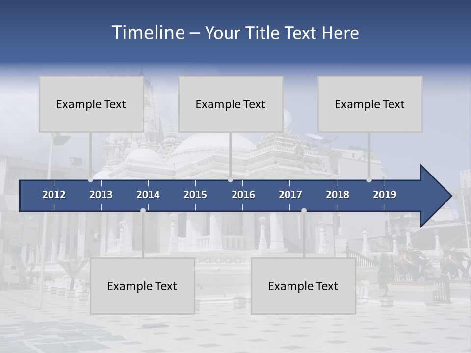A Large White Building With A Fountain In Front Of It PowerPoint Template