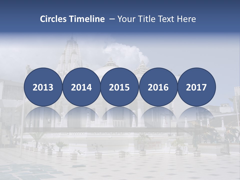 A Large White Building With A Fountain In Front Of It PowerPoint Template