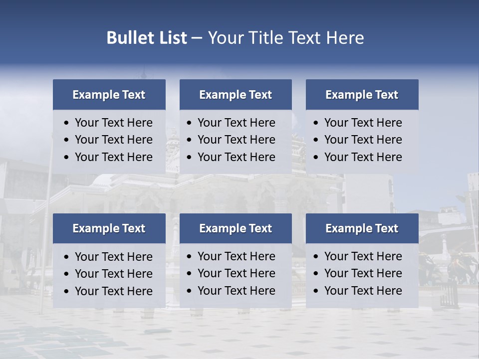 A Large White Building With A Fountain In Front Of It PowerPoint Template