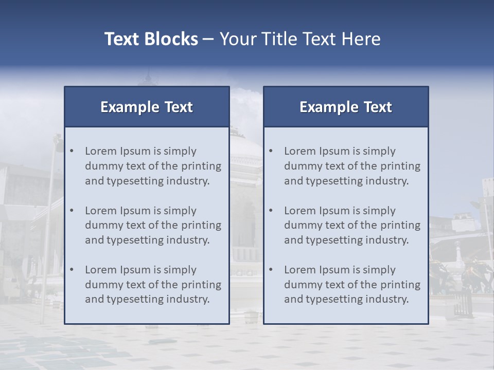 A Large White Building With A Fountain In Front Of It PowerPoint Template