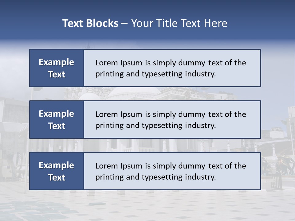 A Large White Building With A Fountain In Front Of It PowerPoint Template