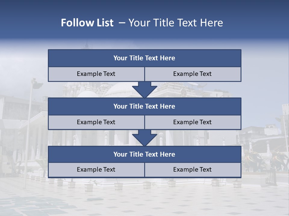A Large White Building With A Fountain In Front Of It PowerPoint Template