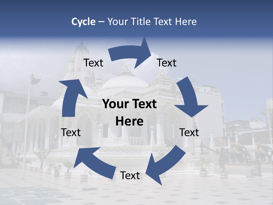 A Large White Building With A Fountain In Front Of It PowerPoint Template