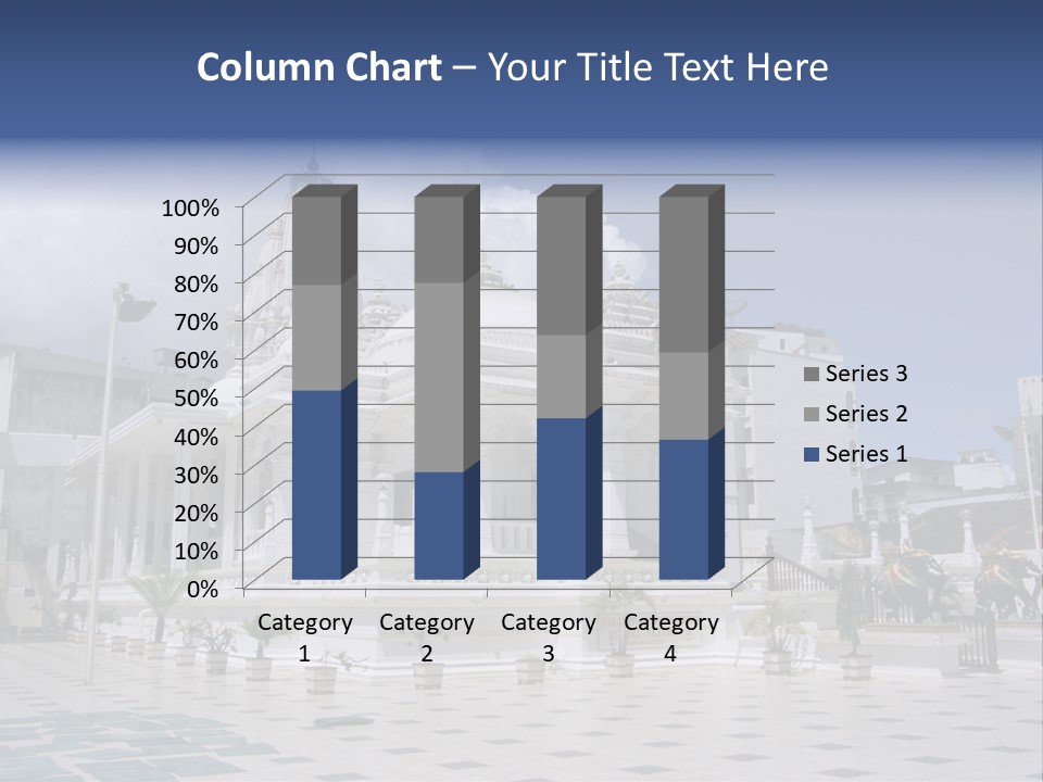A Large White Building With A Fountain In Front Of It PowerPoint Template