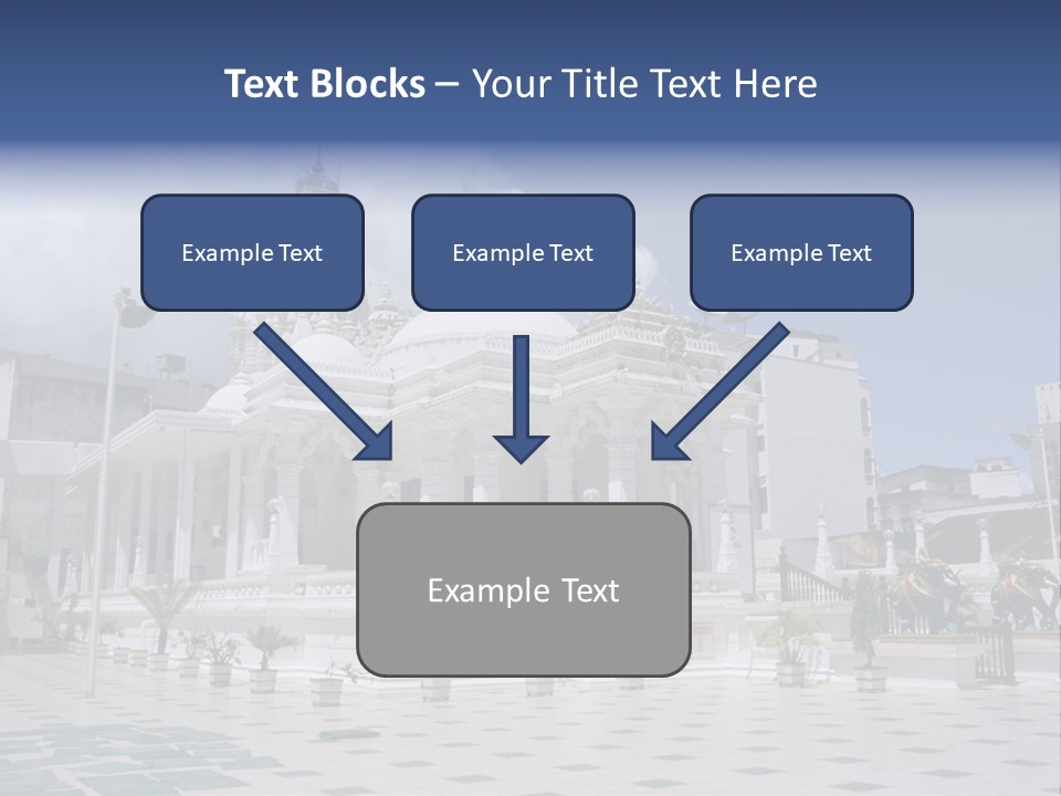 A Large White Building With A Fountain In Front Of It PowerPoint Template