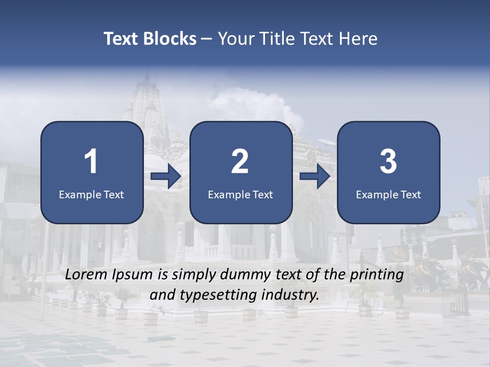 A Large White Building With A Fountain In Front Of It PowerPoint Template