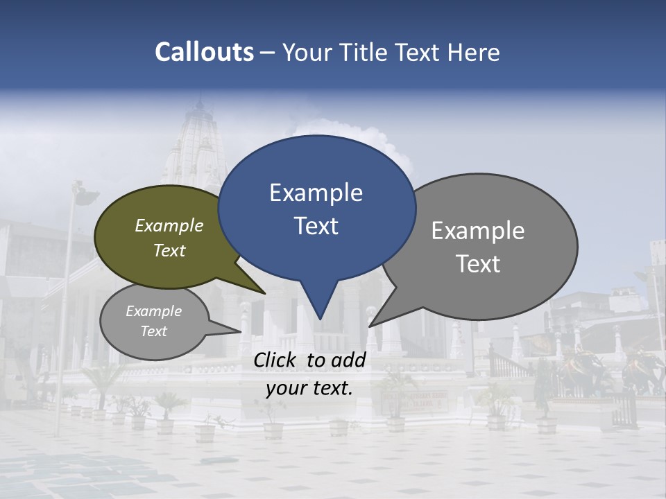 A Large White Building With A Fountain In Front Of It PowerPoint Template