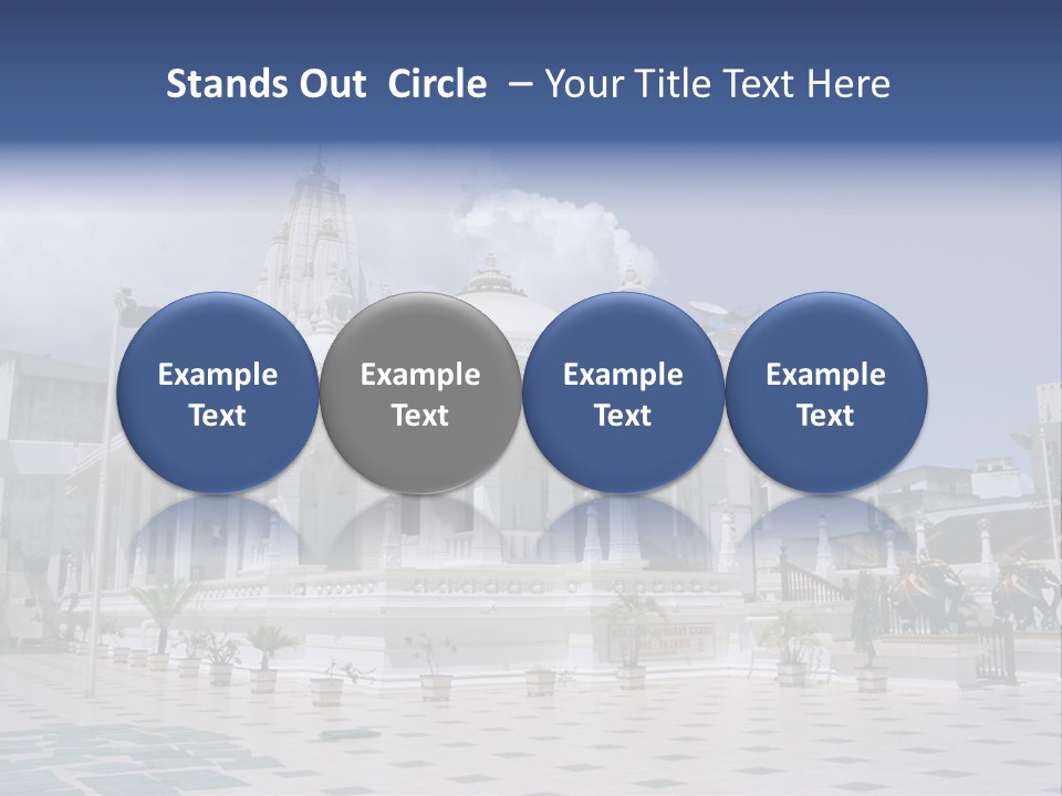 A Large White Building With A Fountain In Front Of It PowerPoint Template
