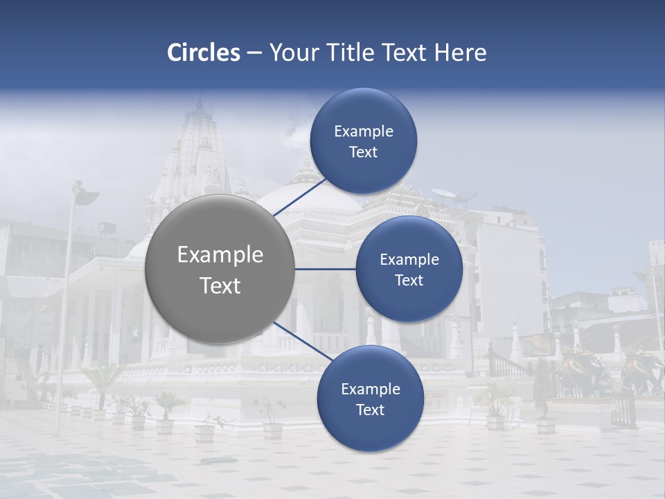 A Large White Building With A Fountain In Front Of It PowerPoint Template