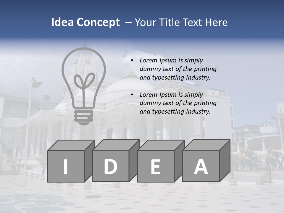 A Large White Building With A Fountain In Front Of It PowerPoint Template