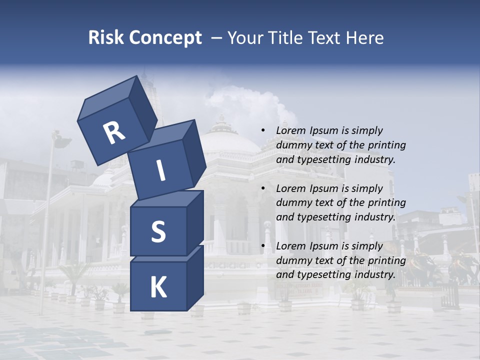 A Large White Building With A Fountain In Front Of It PowerPoint Template