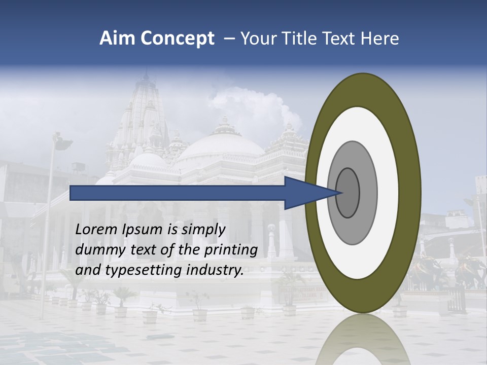 A Large White Building With A Fountain In Front Of It PowerPoint Template