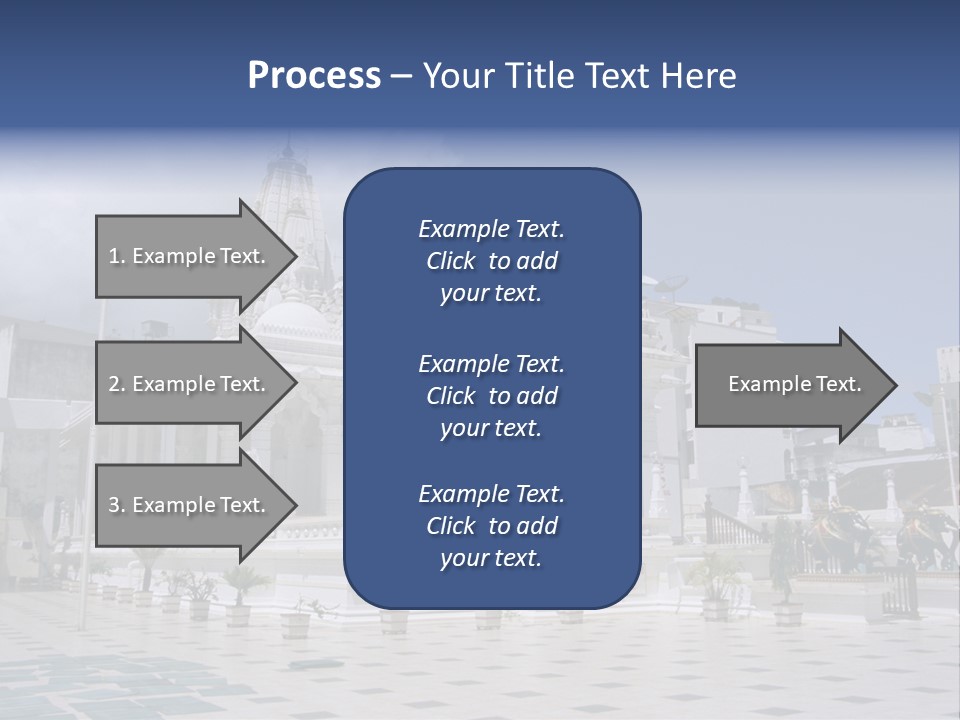 A Large White Building With A Fountain In Front Of It PowerPoint Template