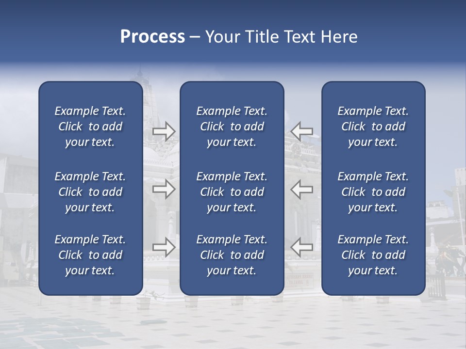 A Large White Building With A Fountain In Front Of It PowerPoint Template