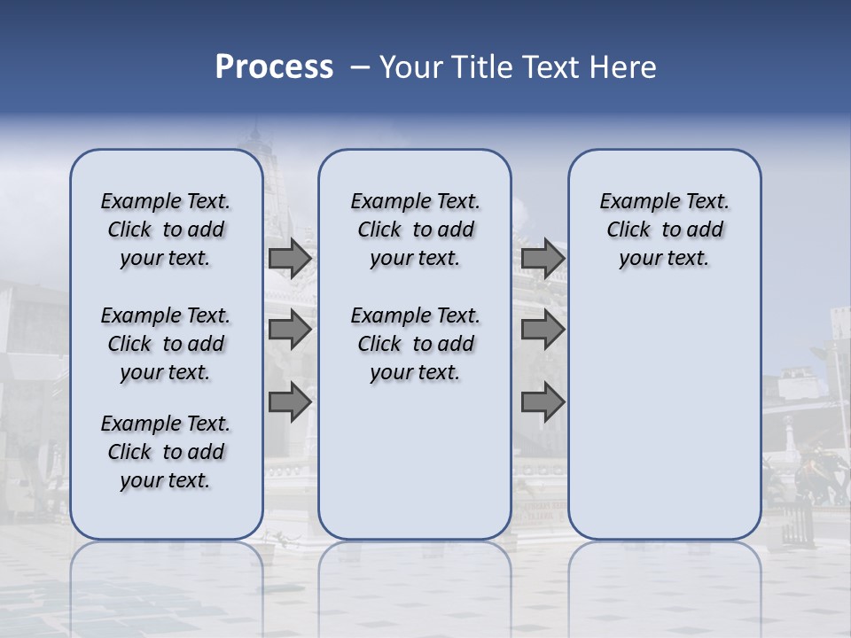 A Large White Building With A Fountain In Front Of It PowerPoint Template