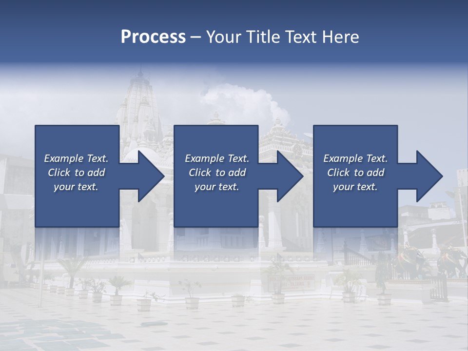 A Large White Building With A Fountain In Front Of It PowerPoint Template
