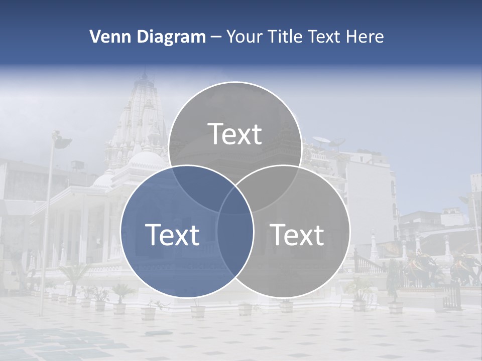 A Large White Building With A Fountain In Front Of It PowerPoint Template