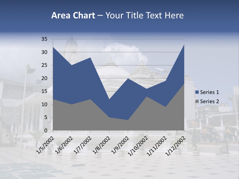 A Large White Building With A Fountain In Front Of It PowerPoint Template