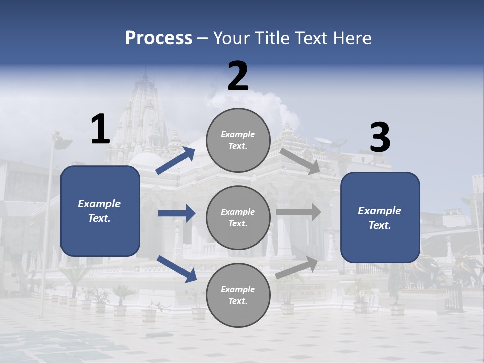 A Large White Building With A Fountain In Front Of It PowerPoint Template