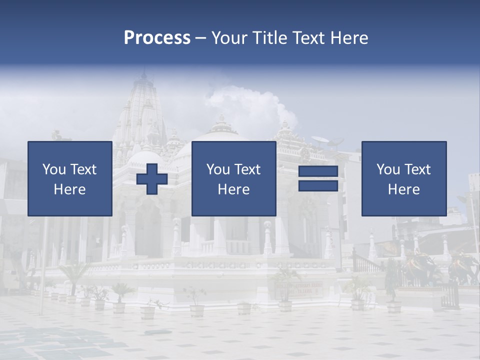 A Large White Building With A Fountain In Front Of It PowerPoint Template