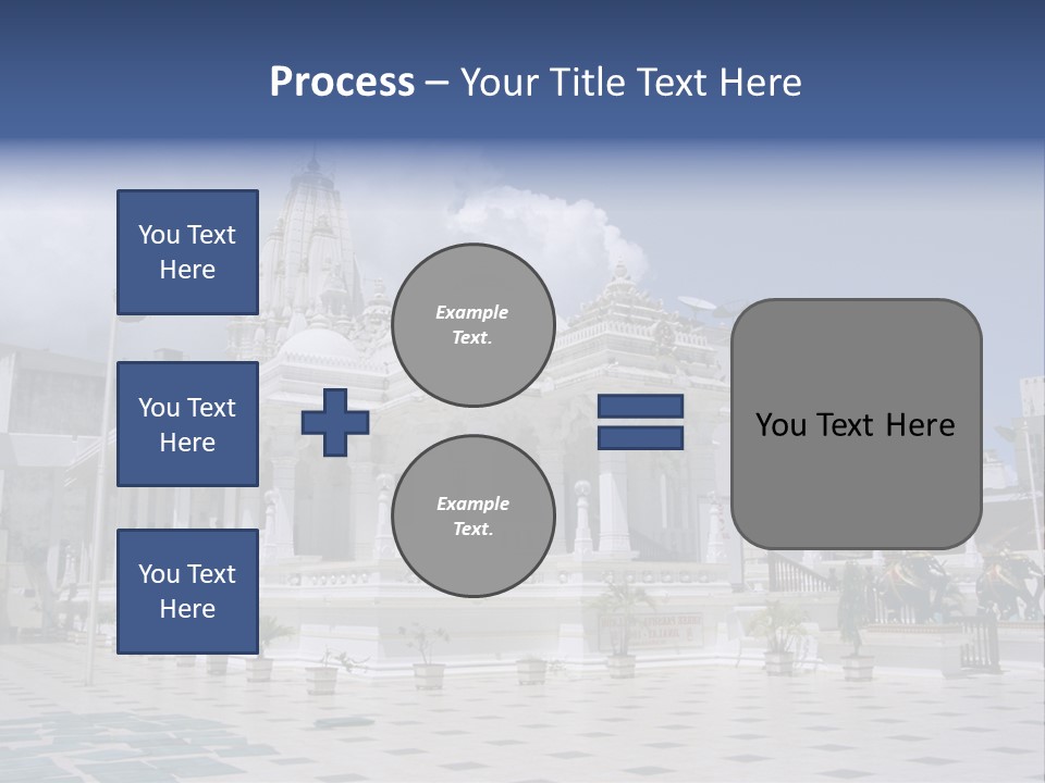 A Large White Building With A Fountain In Front Of It PowerPoint Template