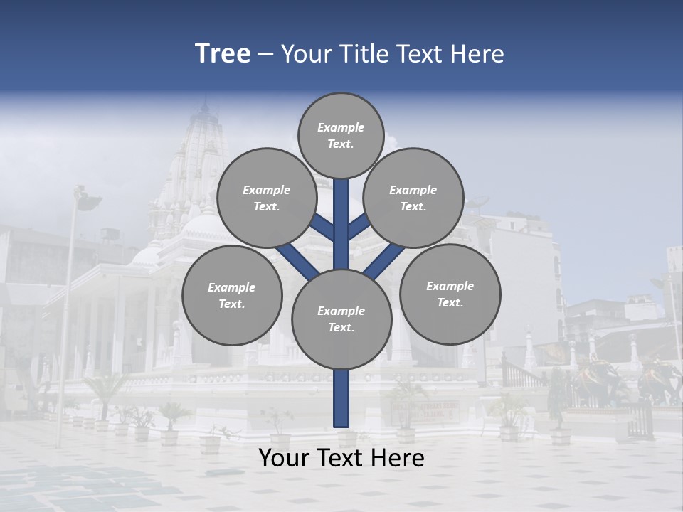 A Large White Building With A Fountain In Front Of It PowerPoint Template