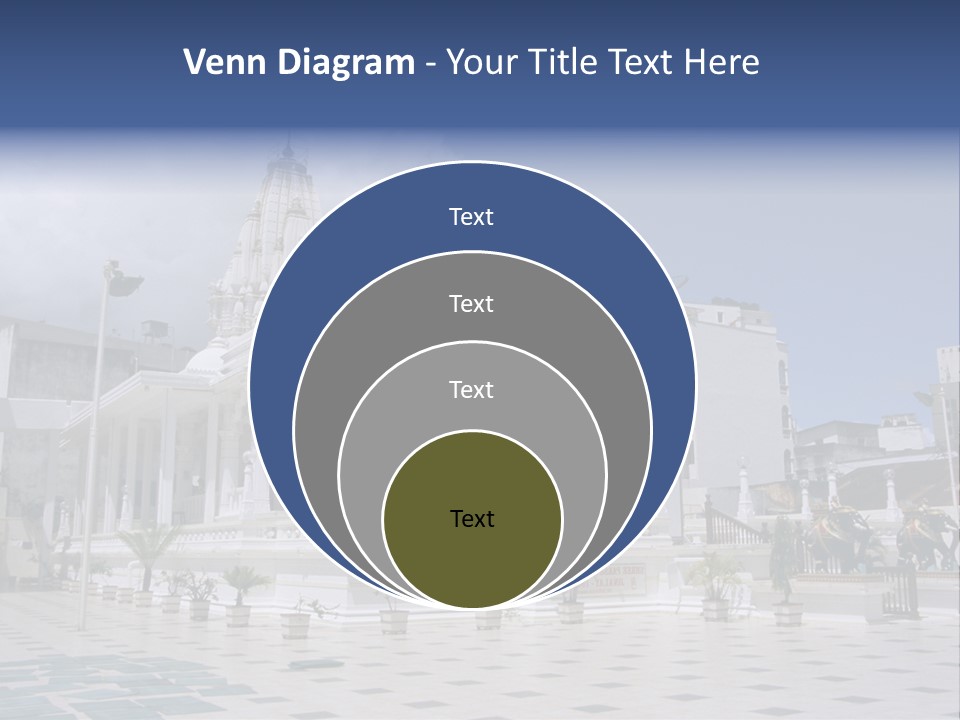 A Large White Building With A Fountain In Front Of It PowerPoint Template