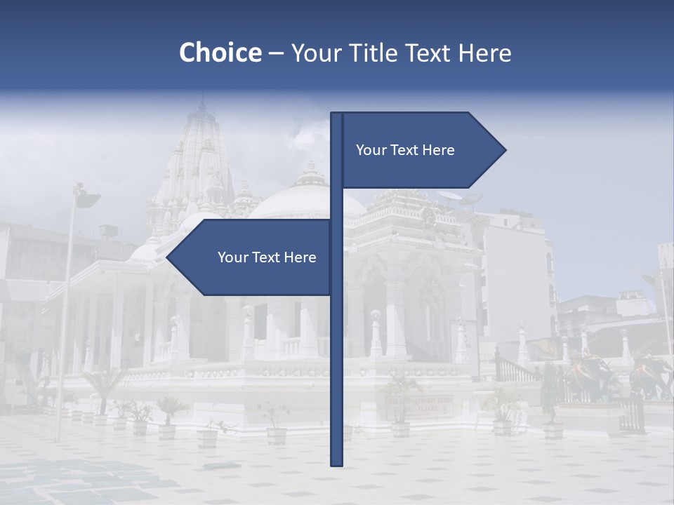 A Large White Building With A Fountain In Front Of It PowerPoint Template