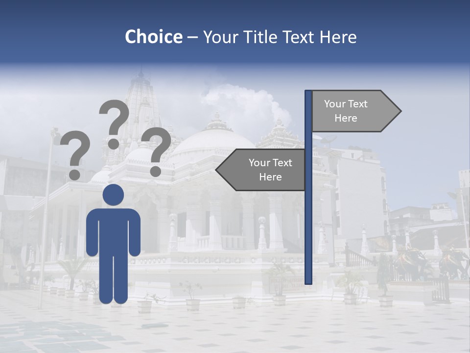 A Large White Building With A Fountain In Front Of It PowerPoint Template