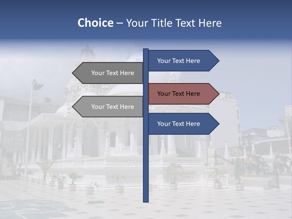 A Large White Building With A Fountain In Front Of It PowerPoint Template