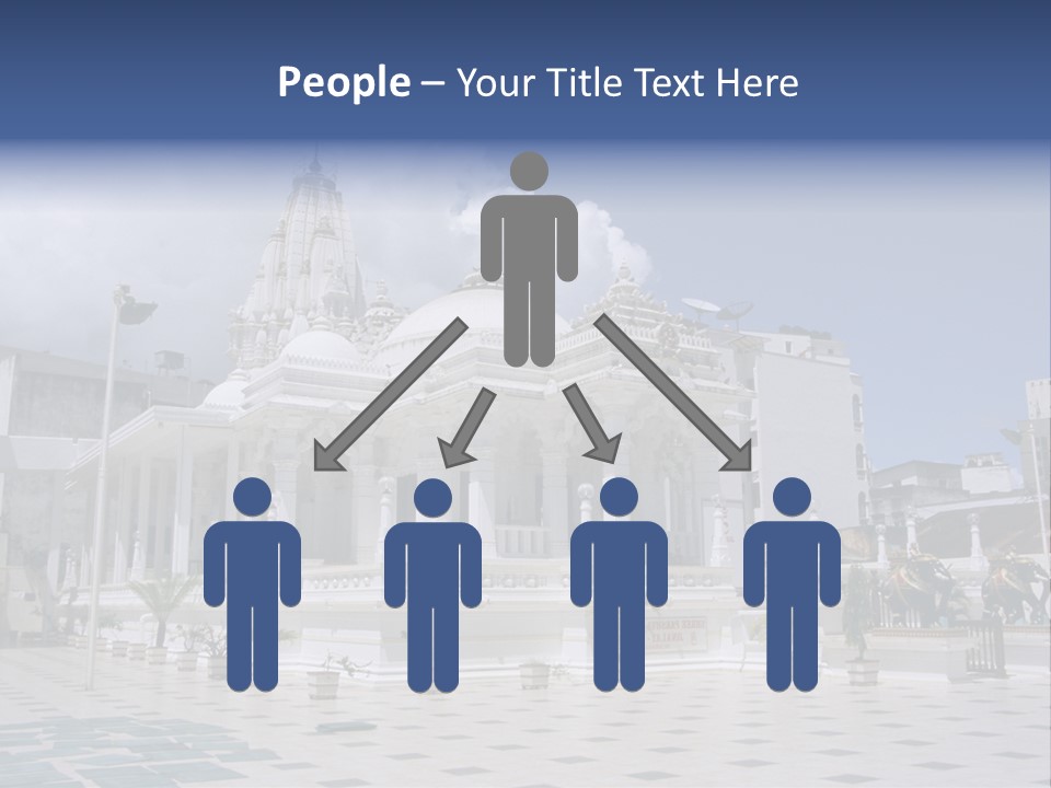 A Large White Building With A Fountain In Front Of It PowerPoint Template