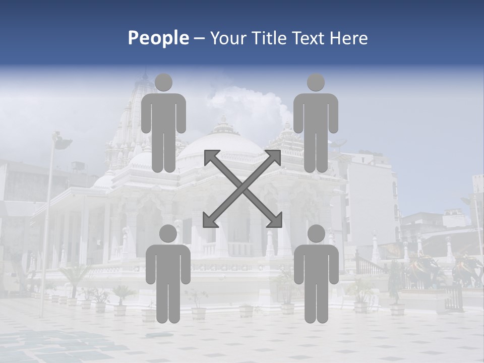 A Large White Building With A Fountain In Front Of It PowerPoint Template